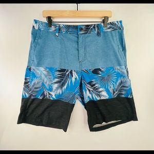 O’NEILL MENS SZ 36 HYBRID PALM LEAF PRINT SURFING/SWIMMING BOARD SHORTS